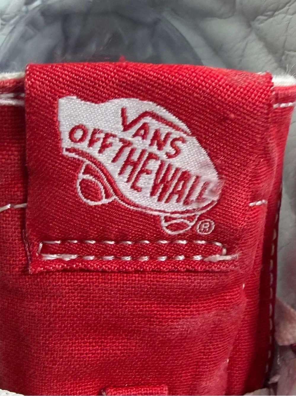 Vans Red Off The Wall Canvas High Top Sneakers. Mens size 6.5/Women’s Size 8